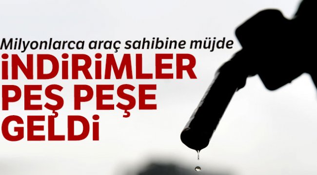 Benzin ve motorine yeni indirim