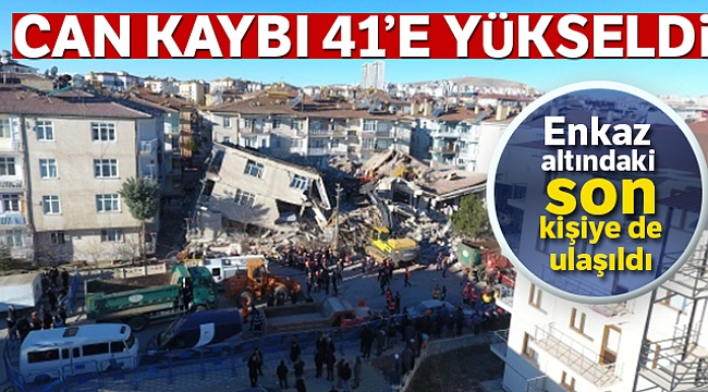 Elazığ depreminde can kaybı 41'e yükseldi