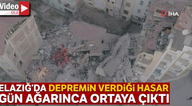 Elazığ Merkez'de depremin verdiği hasar gün ağarınca ortaya çıktı