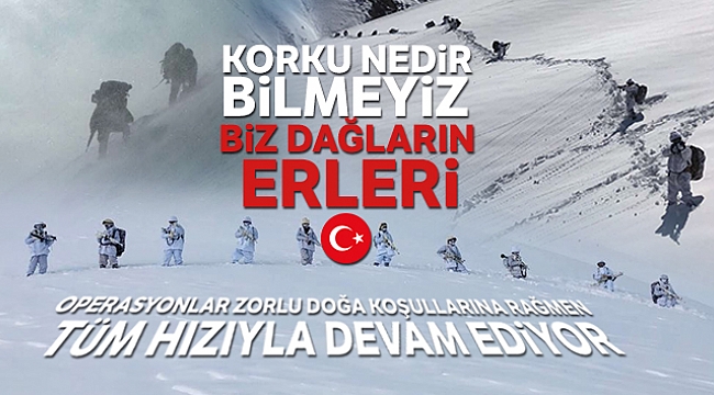 Karlı dağlarda terör operasyonu