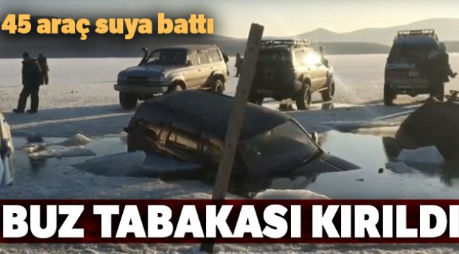 Rusya’da buz tabakası kırıldı, 45 araç suya battı