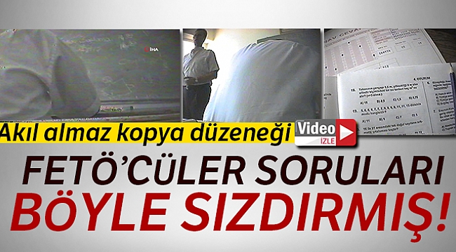 Akıl almaz kopya düzeneği!