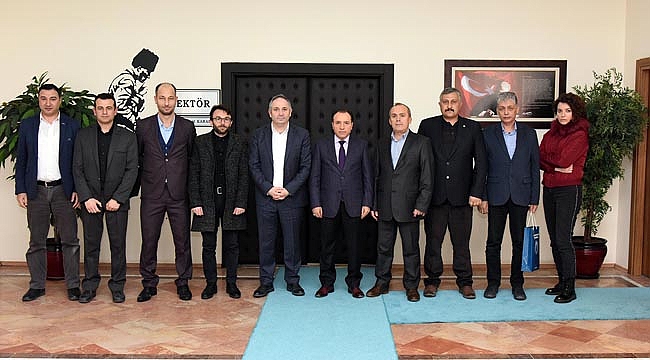 REKTÖR KARAKAŞ EĞİTİM BİR-SEN HEYETİNİ KABUL ETTİ