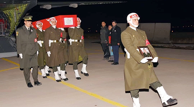 ŞEHİDİMİZ MEMLEKETİNE GETİRİLDİ