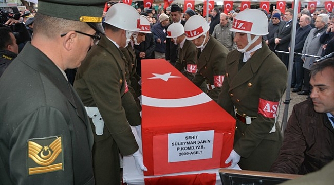 Şehit Süleyman Şahin son yolculuğuna uğurlandı