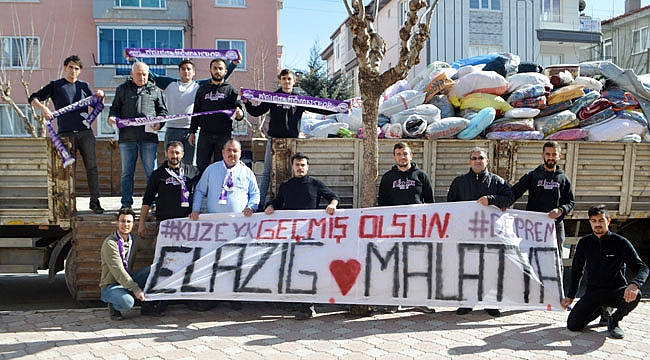 TARAFTARLARDAN DEPREM BÖLGESİNE YARDIM