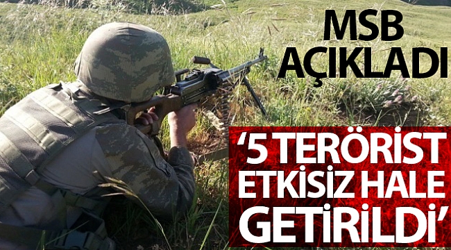 5 PKK'lı terörist etkisiz hale getirildi
