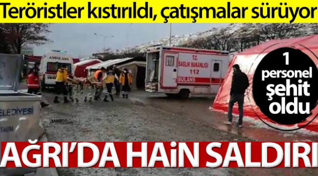 Ağrı'da servis aracına roketli saldırı!