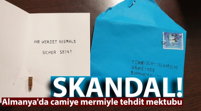 Almanya&#039;da camiye mermiyle tehdit mektubu gönderildi