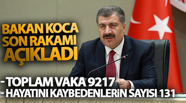 BAKAN KOCA SON RAKAMLARI AÇIKLADI