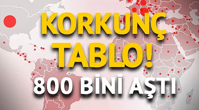 Dünya genelinde koronavirüs vaka sayısı 800 bini aştı