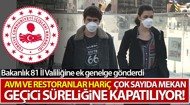 İçişleri Bakanlığından korona virüs tedbirleri