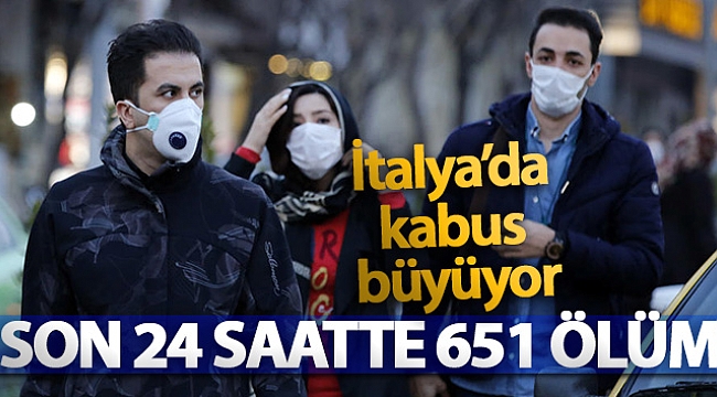 İtalya'da son 24 saatte 651 ölüm