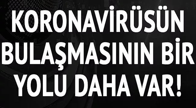 'Koronavirüsün bir bulaşma yolu daha var' iddiası