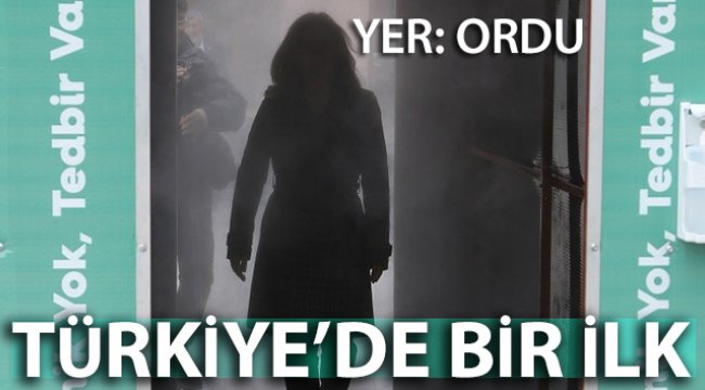 Ordu'da korona virüse karşı 'dezenfekte tüneli'