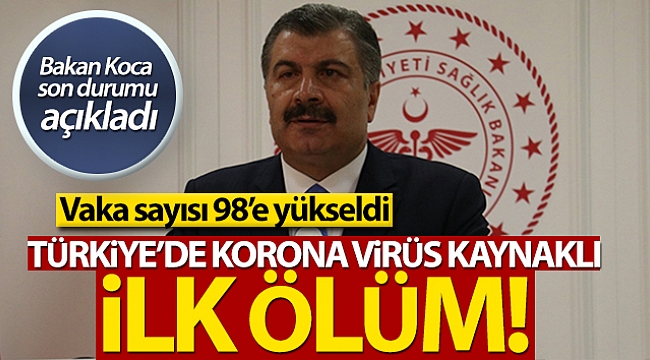 'Türkiye'de korona virüs kaynaklı ilk ölüm'