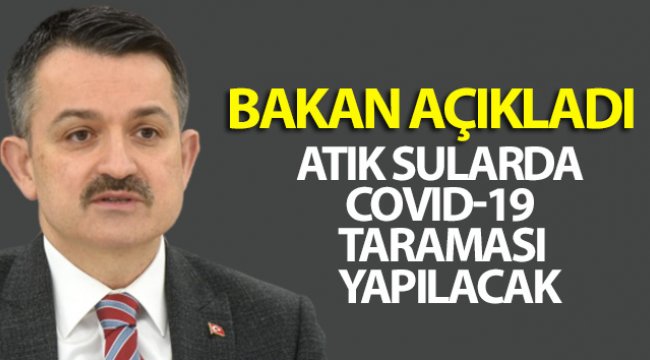 Atık sularda covıd-19 taraması yapılacak