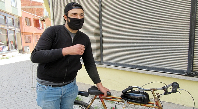 BİSİKLETİ MOTOSİKLETE ÇEVİRDİ