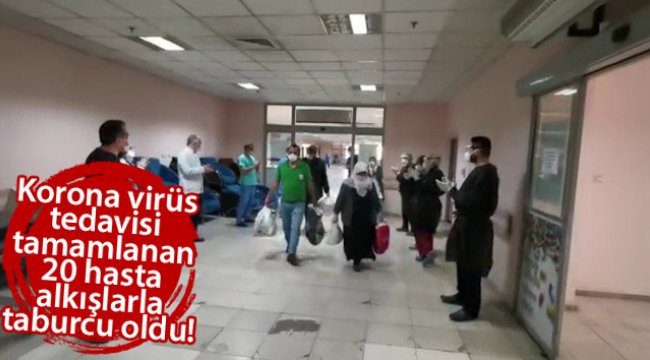 Erzurum’da tedavisi tamamlanan 20 hasta alkışlarla taburcu oldu