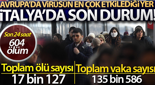 İtalya&#039;da son 24 saatte 604 ölüm