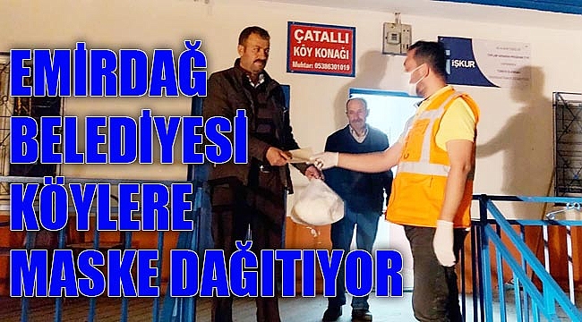 KÖYLERE MASKE VE ELDİVEN DAĞITIYORLAR