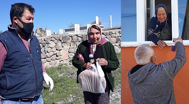 KÖYLÜYE, MASKE, KOLONYA VE EKMEK YARDIMI