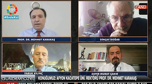 REKTÖR KARAKAŞ EGE TV’DE GÜNDEMİ DEĞERLENDİRDİ