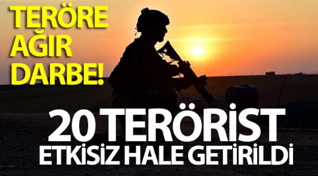 Teröre ağır darbe! 20 PKK/YPG’li terörist etkisiz hale getirildi