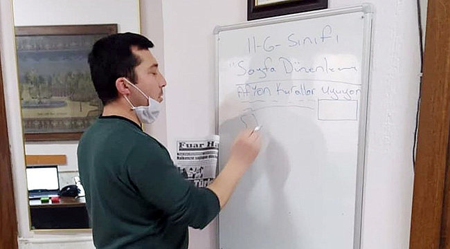 VİDEO KONFERANS YÖNTEMİYLE ÖĞRENCİLERİNE GAZETECİLİK DERSİ VERDİ