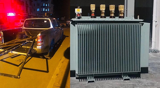 400 BİN LİRALIK TRAFOYU ÇALARKEN YAKALANDILAR