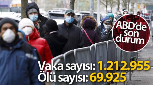 ABD'de korona virüsten ölenlerin sayısı 70 bine yaklaştı