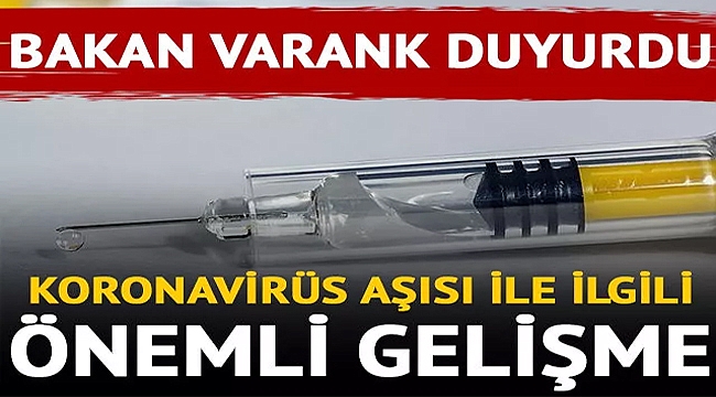 Bakan Varank'tan koronavirüs aşısı açıklaması