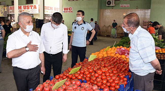 BAŞKAN'DAN PAZARYERLERİNDE MASKE DENETİMİ