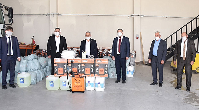BELEDİYELERE HİJYEN MALZEMESİ DESTEĞİ