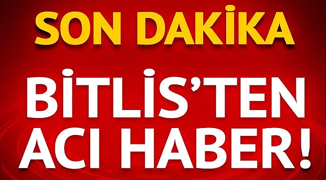 Bitlis'ten acı haber: 2 askerimiz şehit oldu