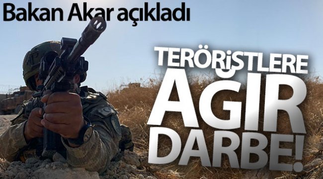 Milli Savunma Bakanı Akar: '1 Ocak’tan itibaren Irak’ın, Suriye’nin kuzeyinde 1458 terörist etkisiz hale getirildi'