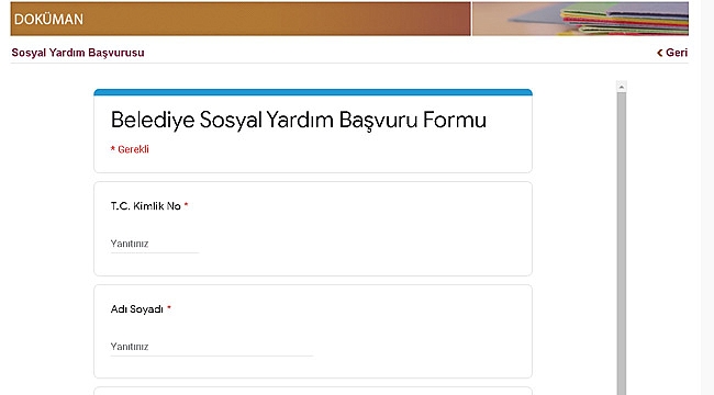 SOSYAL DESTEK BAŞVURULARI ONLİNE YAPILABİLECEK