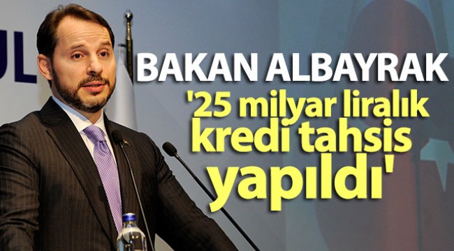Bakan Albayrak: 25 milyar liralık kredi tahsis yapıldı