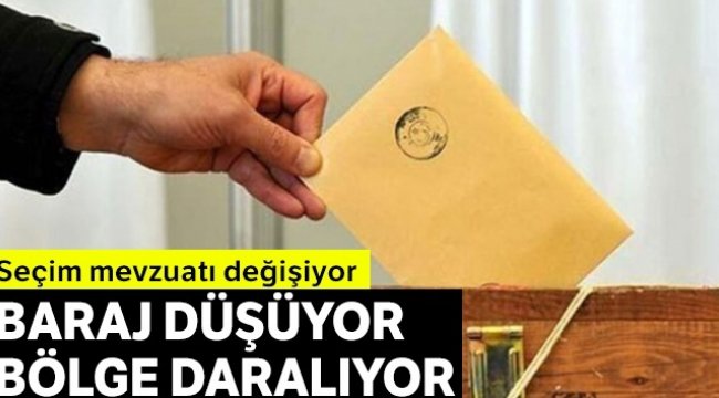 Baraj düşüyor bölge daralıyor