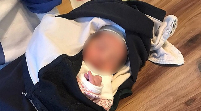 GERİ DÖNÜŞÜME BIRAKILAN BEBEK KORUMA ALTINA ALINDI