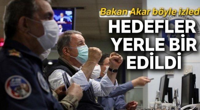 Hulusi Akar ve komutanlar Pençe-Kartal Operasyonu’nu sevk ve idare ediyor