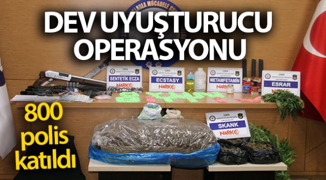 İzmir'deki dev uyuşturucu çetesi operasyonuna 800 polis katıldı