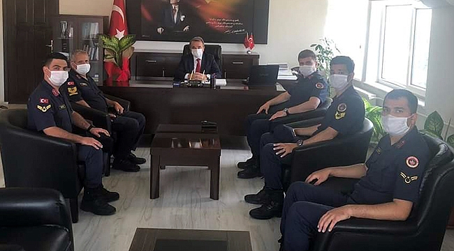 KOMUTAN SÖKMEN'DEN KAYMAKAM ÖZTÜRK'E ZİYARET