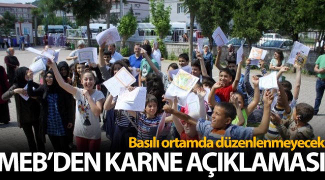 MEB'den karne açıklaması