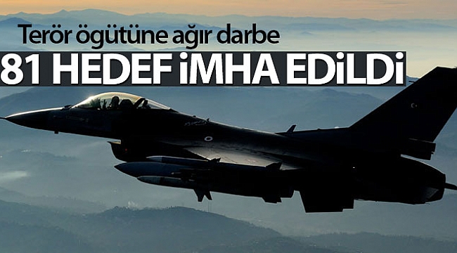 Pençe-Kartal Operasyonu'nda 81 hedef imha edildi