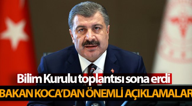 Sağlık Bakanı Koca'dan önemli açıklamalar