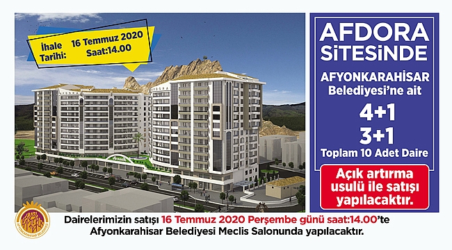 BELEDİYEDEN SATILIK DAİRELER