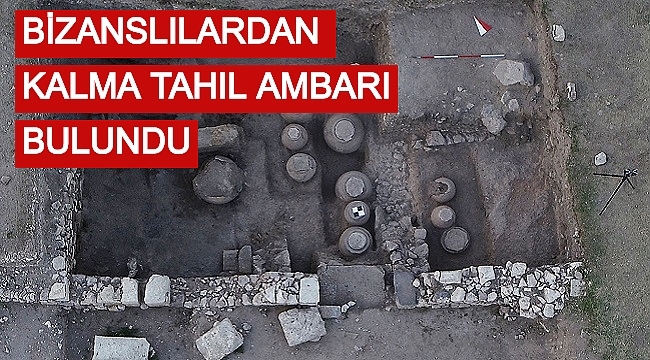 BİZANSLILARDAN KALMA TAHIL AMBARI BULUNDU