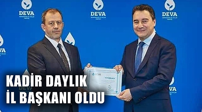 DEVA’NIN KURUCU İL BAŞKANI DAYLIK OLDU