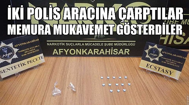 İKİ POLİS ARACINA ÇARPTILAR, MEMURA MUKAVEMET GÖSTERDİLER: 2 KİŞİ TUTUKLANDI